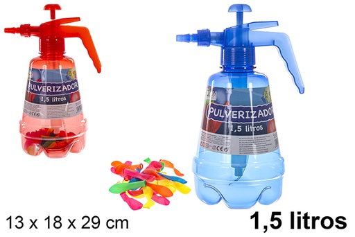 [115754] BOTELLA PULVERIZADORA1.5 LITROS CON 25 GLOBOS DE AGUA