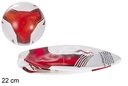 Balón plástico decorado triángulo rojo 22 cm