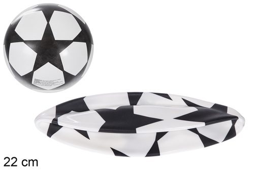[115773] Bola plástica decorada com estrela preta 22 cm