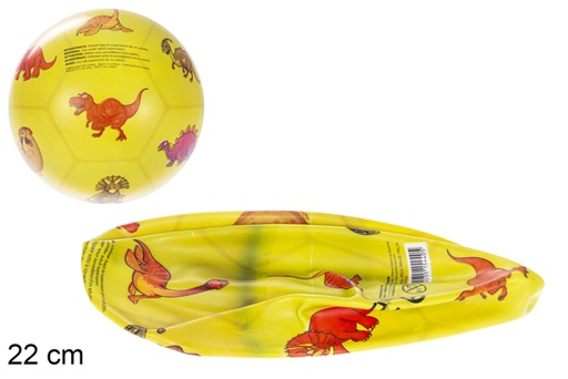 [115776] Dinosaurs decorated deflated ball 22 cm