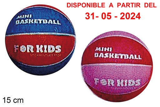 [115778] Pallone decorato pallacanestro muticolore 15 cm