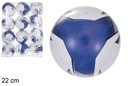 Balón plástico decorado triángulo azul 22 cm