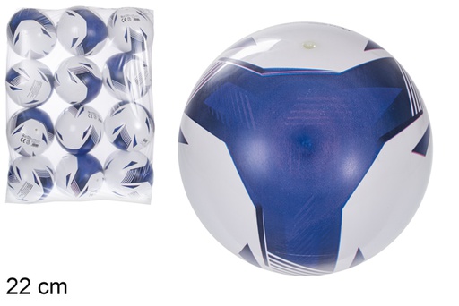 [115780] Pallone gonfiato in plastica triangolo blu 22 cm