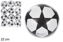 Black star decorated plastic ball 22 cm