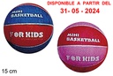Balón decorado baloncesto multicolor 15 cm