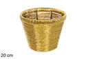 Vaso rotondo oro lucido 20 cm