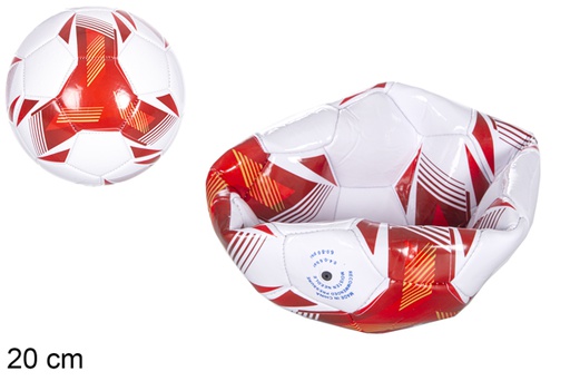 [115826] Balón plástico fútbol Team rojo 20 cm