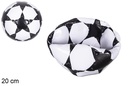 Balón plástico fútbol estrella clásico negro 20 cm
