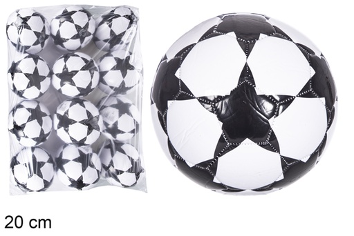 [115839] Ballon de football classique en plastique étoile noire 20 cm