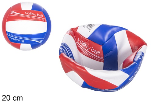 [115854] Bola desinflada de voleibol clássico tricolor 20 cm