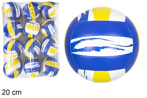[115861] Balón hinchado de voleibol clásico tricolor 20 cm