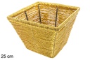 Fioriera quadrata oro lucido 25 cm
