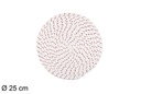 Salvamantel de algodón blanco/rojo 25 cm