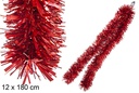 Boa pelo ancho rojo mate holográfico 12x180 cm