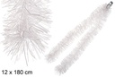 Boa pelo ancho snow/blanco 12x180 cm