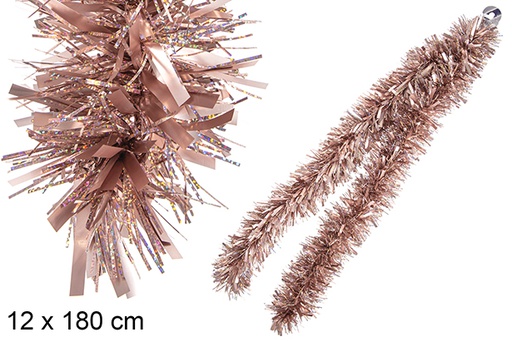[116705] Boa avec or rose mat holographique largeur 180x12 cm