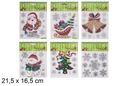 Adhesivos muñeco de nieve para decorar ventana 21,5x16,5 cm