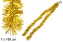 Boa pelo ancho oro mate/holográfico 7x180 cm