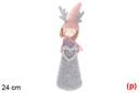 Muñeca hada con cuernos plata 24 cm