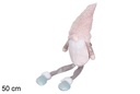 Gnomo Navidad rosa/azul con patas colgantes 50 cm  
