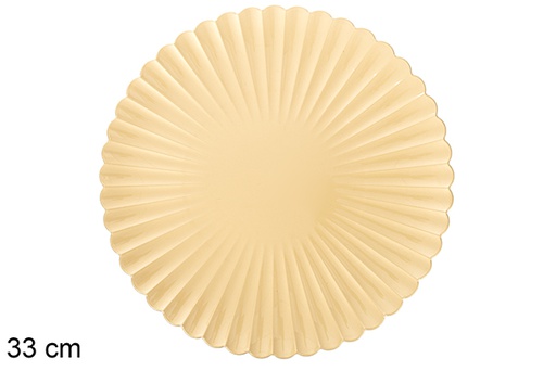 [116921] Sous assiette décorative dorée 33 cm 