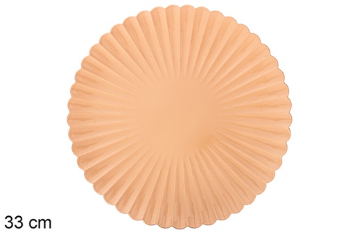 [116925] Low decorative plate rose gold 33 cm