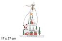 Pendente árvore de Natal em madeira 17x27 cm
