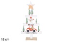 Figura madera Navidad árbol con base 18 cm