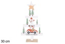Figurine sapin de Noël en bois avec socle 30 cm
