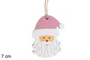 Colgante madera reno/Papa Noel/muñeco 7 cm