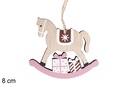 Assorted horse wooden pendant 8 cm