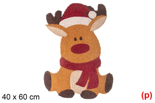 [117020] Paillasson renne de Noël 40x60cm