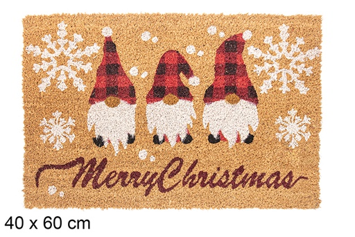 [117033] Doormat decorated Christmas elves 40x60 cm