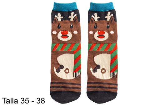 [117068] Set calcetines navidad surtido acrilico talla 35-38