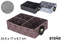 Organizador nylon 3 separadores colores surtidos 24,5x17x6,7 cm