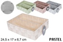 Organizador nylon 2 separadores colores pastel 24,5x17 cm