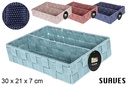 Organizador nylon 2 separadores colores fucsia 30x21 cm
