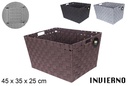 Cesta nylon colores Invierno 45x35x25 cm