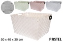 Cesta nylon colores pastel surtidos 50x40x30 cm