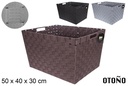 Cesta nylon colores surtidos 50x40x30 cm
