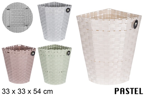 [117106] Corner nylon laundry basket in assorted colors 33x54 cm