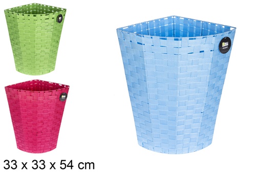 [117107] Corner nylon laundry basket in assorted colors 33x54 cm