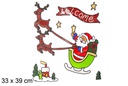 Adhesivo gel Papa Noel decorar ventana 3 modelos surtidos 33x39 cm
