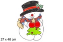 Adhesivo gel muñeco de nieve decorar ventana 27x40 cm