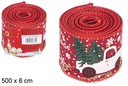 Cinta Navidad decorada coche con árbol 500x6 cm