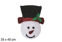 Muñeco de nieve espumillón 35x45 cm