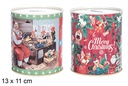 Hucha metal Navidad surtido 13x11 cm  