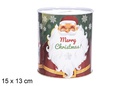Hucha metal Navidad surtido 15x13 cm