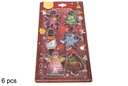 Pack 6 moldes acero repostería navideño