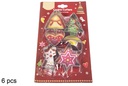 Pack 6 moldes acero repostería navideño